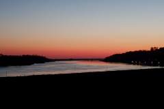 Sonnenuntergang über der Elbe in Lauenburg Sonnenuntergang über der Elbe in Lauenburg