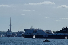 DFDS Fähre in der Kieler Förde