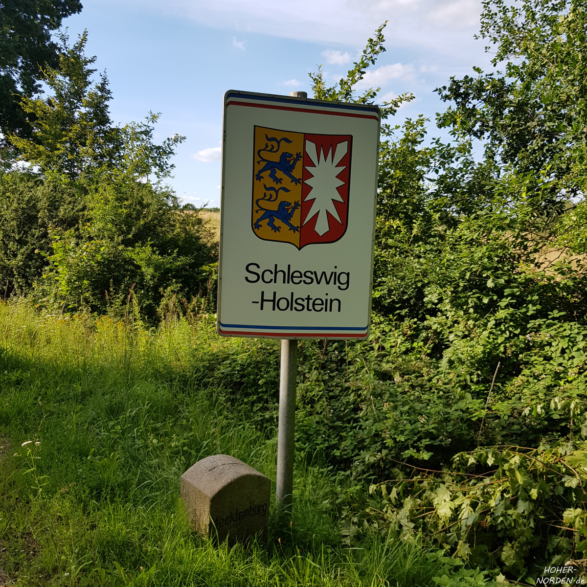 Übergang wischen Schleswig-Holstein und Mecklenburg-Vorpommern an der B195